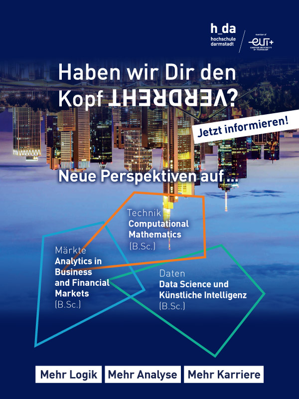 Haben wir Dir den Kopf verdreht? Jetzt informieren! Hochschule Darmstadt poster