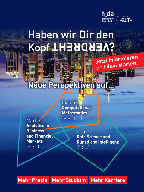 Haben wir Dir den Kopf verdreht? Jetzt informieren und dual starten! Hochschule Darmstadt poster